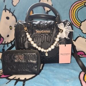 Juicy Couture bag with purse charm and matching wallet